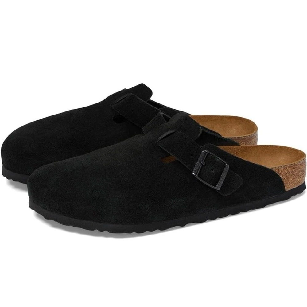 Birkenstock Black Boston Soft Footbed - Suede (Unisex) Size 11/42 Retails $170
